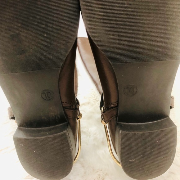 ✨*Flawed*Target Merona Brown Riding Style Knee High Boots Equestrian - Picture 5 of 16